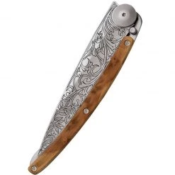 Deejo Tattoo 37g Knife With Juniper Handle, Art Nouveau