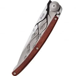 Deejo Tattoo 37g Knife With Coral Handle, Tree