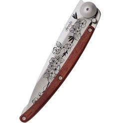 Tools / Accessories Deejo Tattoo 37g Knife With Coral Handle, Cherry Blossom