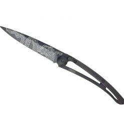 Deejo Black 37g Knife With Ebony Handle, Japanese Dragon