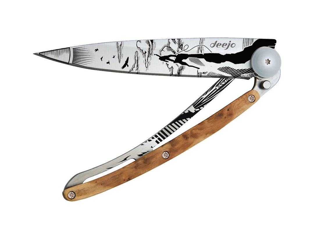 Deejo Tattoo 37g Knife With Juniper Handle, Climbing
