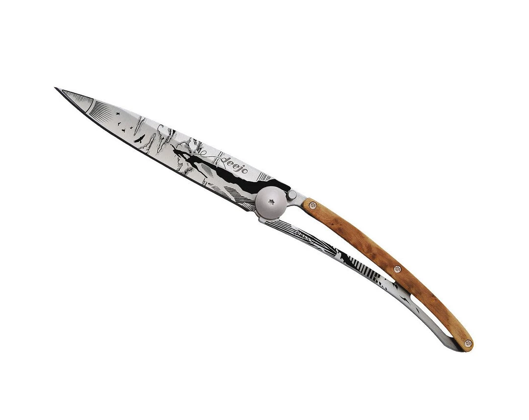 Deejo Tattoo 37g Knife With Juniper Handle, Climbing