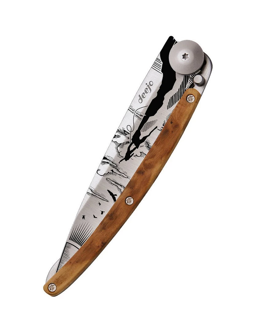 Deejo Tattoo 37g Knife With Juniper Handle, Climbing