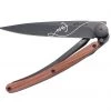 Deejo Black 37g Knife With Coral Handle, Anchor