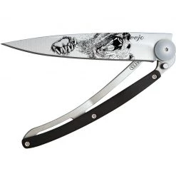 Deejo Tattoo 37g Knife With Ebony Handle, Grizzly