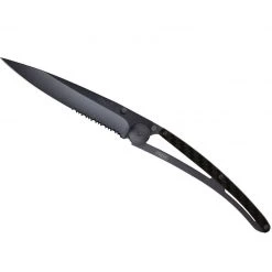Tools / Accessories Deejo Serrated Black 37g Knife With Carbon Fibre Handle