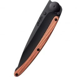 Tools / Accessories Deejo Serrated Black 37g Knife With Coral Handle