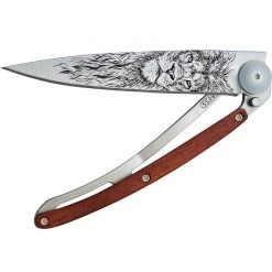 Deejo Tattoo 37g Knife With Coral Handle, Lion Tools / Accessories