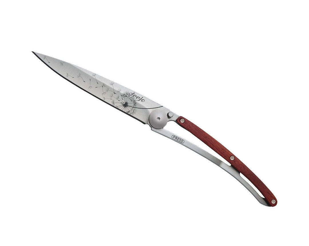 Deejo Tattoo 37g Knife With Coral Handle, Make A Wish