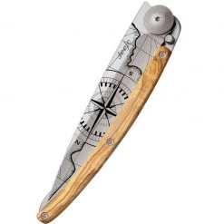 Tools / Accessories Deejo Tattoo 37g Knife With Olive Wood Handle, Terra Incognita