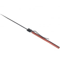 Deejo Black 37g Knife With Red Beech Wood Handle, Latino Skull Tools / Accessories