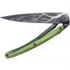 Deejo Black 37g Knife With Green Beech Wood Handle, Tree
