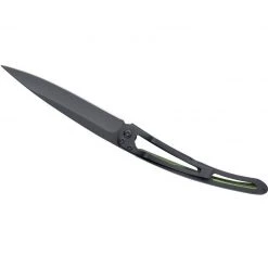 Deejo Black 37g Knife With Green Beech Wood Handle, Tree