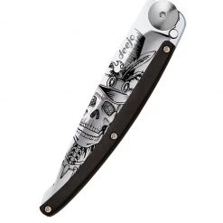 Tools / Accessories Deejo Mirror 37g Knife With Ebony Handle, Dandy Skull