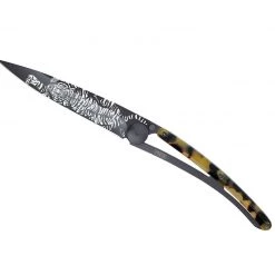 Deejo Black 37g Knife With Tortoiseshell Handle, Tiger