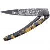 Deejo Black 37g Knife With Tortoiseshell Handle, Tiger