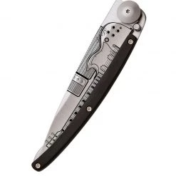 Tools / Accessories Deejo Tattoo 37g Knife With Ebony Handle, Rock'n Roll