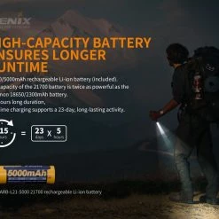 Camp / Tramp Fenix PD36R 1600 Lumen Rechargeable Torch + Torch E01 V2.0