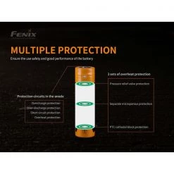 Fenix Rechargeable 5000mAh 21700 Battery Type-C USB Lighting