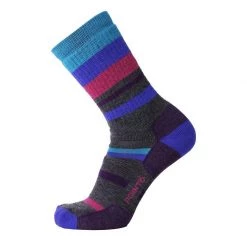 Point6 Merino Hiking Mixed Stripe Medium Crew Socks