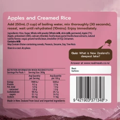 Food Real Meals Apples & Creamed Rice