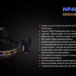 Fenix HP40F 450 Lumen, Blue / White Dual Beam Camp / Tramp