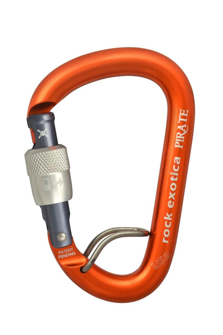 Rock Exotica Pirate Wire Eye Screwgate Carabiner Climb