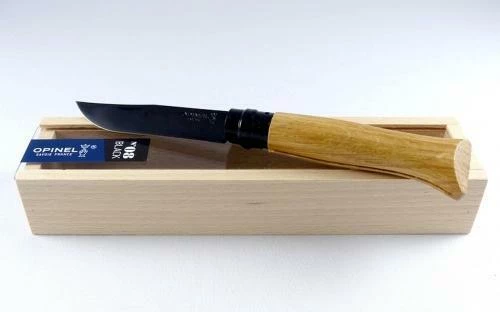 Opinel 8 Oak Knife With Black Blade In Gift Box Tools / Accessories