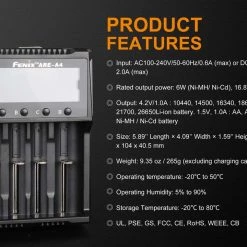 Lighting Fenix ARE-A4 Battery Charger - 4 Slot