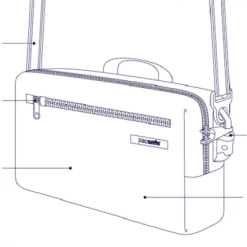 Pacsafe Intasafe Brief Laptop Bag, Charcoal Travel