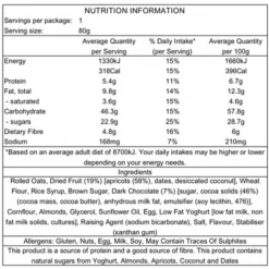 Em's Power Cookies Food Em's Power Cookie Bars, Apri-Choc Attack, 80g, Each