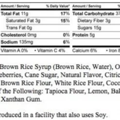 JoJé Gluten Free Bars, Lemon Blueberry Quinoa