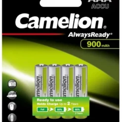 Camelion Always Ready 900MAH AAA Rechargeable Batteries 4Pk