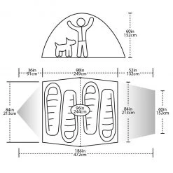 Big Agnes Flying Diamond 4 Tent W/Footprint