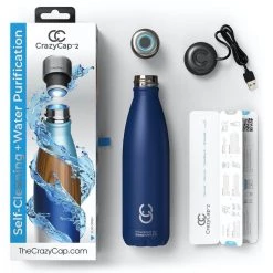 CrazyCap 500ml + UV Purifier Water Bottle 500ml