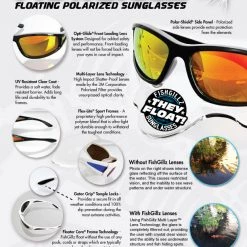 Fishing Gear FishGillz Floating Sunglasses - North Shore Amber