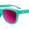 Knockaround Premiums Sport Polarized Sunglasses, Aquamarine/Fuchsia