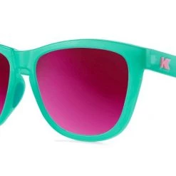 Knockaround Premiums Sport Polarized Sunglasses, Aquamarine/Fuchsia