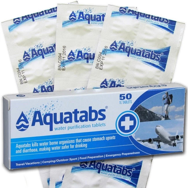 Msr Aquatabs Water Purification 50 Tablet Pack Hydration