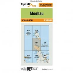 Land Information Nz Maps NZ Topo 50 Map AZ34 Moehau