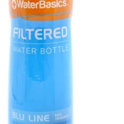 Aquamira WaterBasics Filtered Water Bottle, Blu Line Hydration