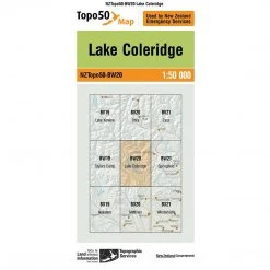 Land Information Nz NZ Topo 50 Map BW20 Lake Coleridge