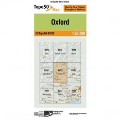 Land Information Nz NZ Topo 50 Map BW22 Oxford Maps