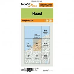 Land Information Nz NZ Topo 50 Map BY12 Haast Maps