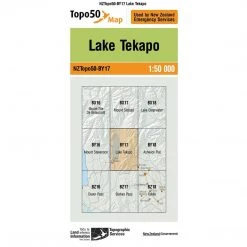 Land Information Nz Maps NZ Topo 50 Map BY17 Lake Tekapo