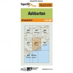 Land Information Nz NZ Topo 50 Map BY21 Ashburton