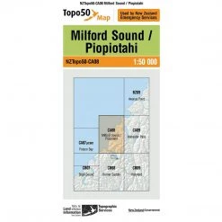 Land Information Nz NZ Topo 50 Map CA08 Milford Sound / Piopiotahi