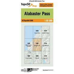 Land Information Nz NZ Topo 50 Map CA09 Alabaster Pass Maps