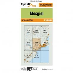 Land Information Nz NZ Topo 50 Map CE16 Mosgiel