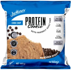 Justine's Cookies Food Justines Choc Chip Protein Cookie, 60g